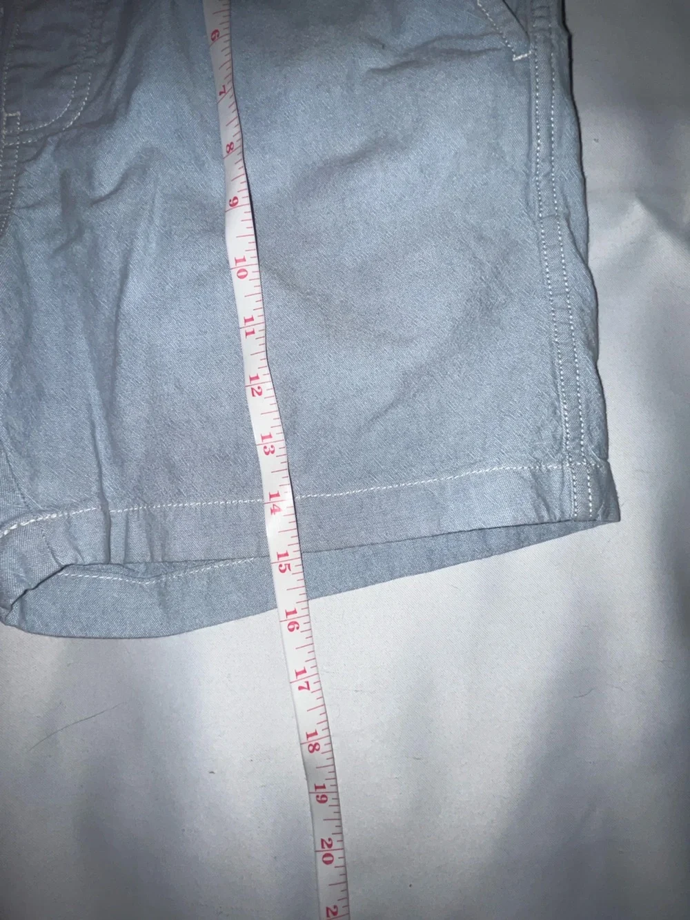 J. Crew Light Blue Shorts Drawstring Waist Side And Back Pockets Size Small